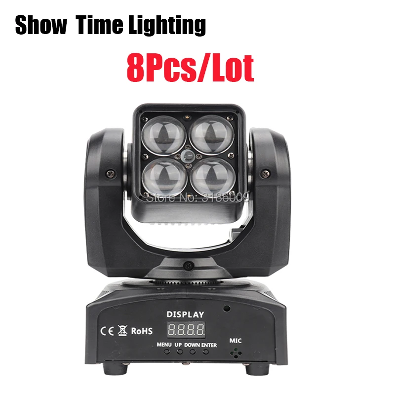 8 шт./лот Высокий Яркий Мини Dj Светодиодный прожектор света движущаяся голова lite 4