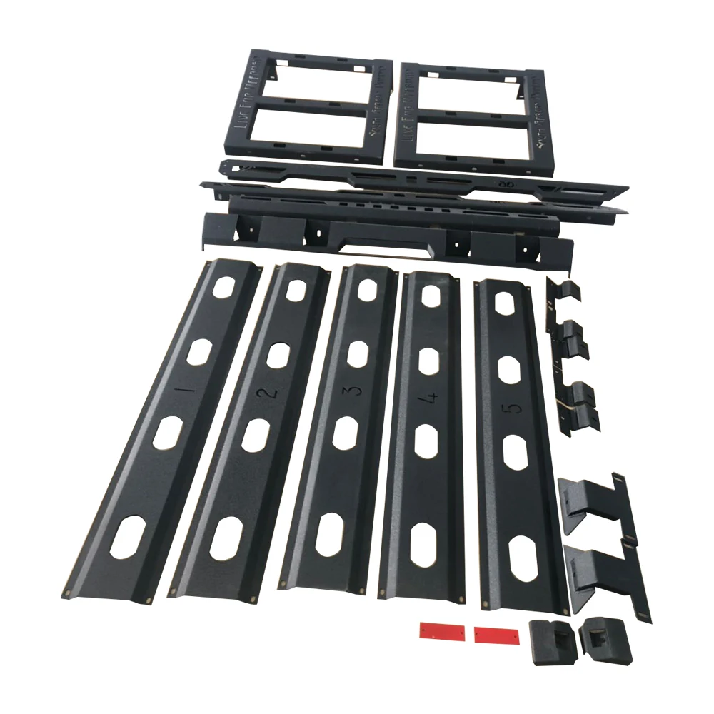 

J376 Cargo Basket Storm Roof Rack Luggage Carrier Compatible with Jeep Wrangler JK 4 Doors 2007-2017 LANTSUN