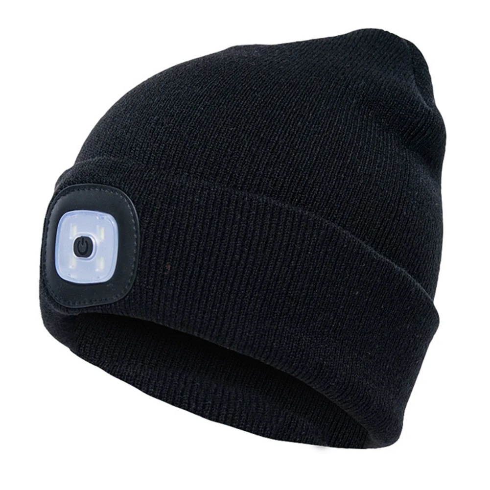 

Cycling Cap Unisex Climbing Hat Fishing Camping Knitted LED Light Outdoor Running Beanie Cap For Woman Man