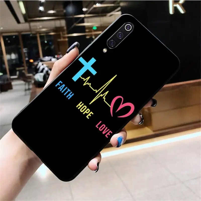Простой силиконовый черный чехол с надписью Love Hope Faith для Huawei Honor 30 20 10 9 8 8x 8c v30 Lite