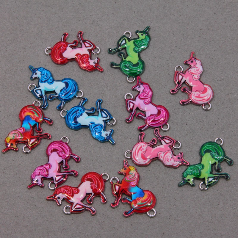 5 шт. богемный стиль милое животное фламинго Сова рыба кот петушок коннектор для