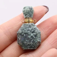 natural stone vial pendants faceted essential oil diffuser charms for trendy jewelry making diy women necklace gifts
