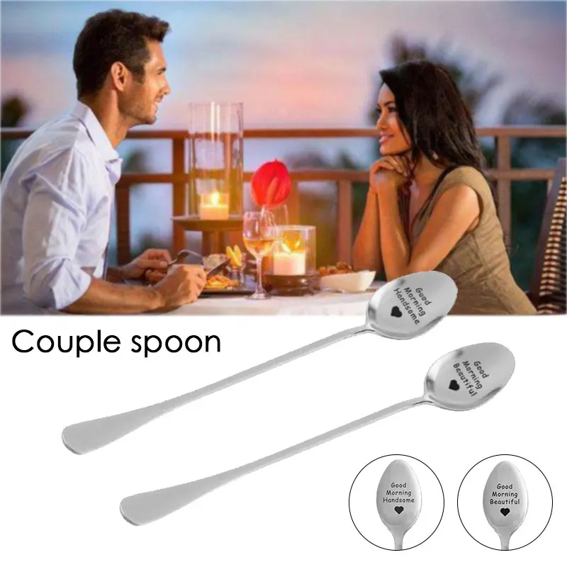 Чайная ложка из нержавеющей стали День Святого Валентина ложки для кофе хорошее