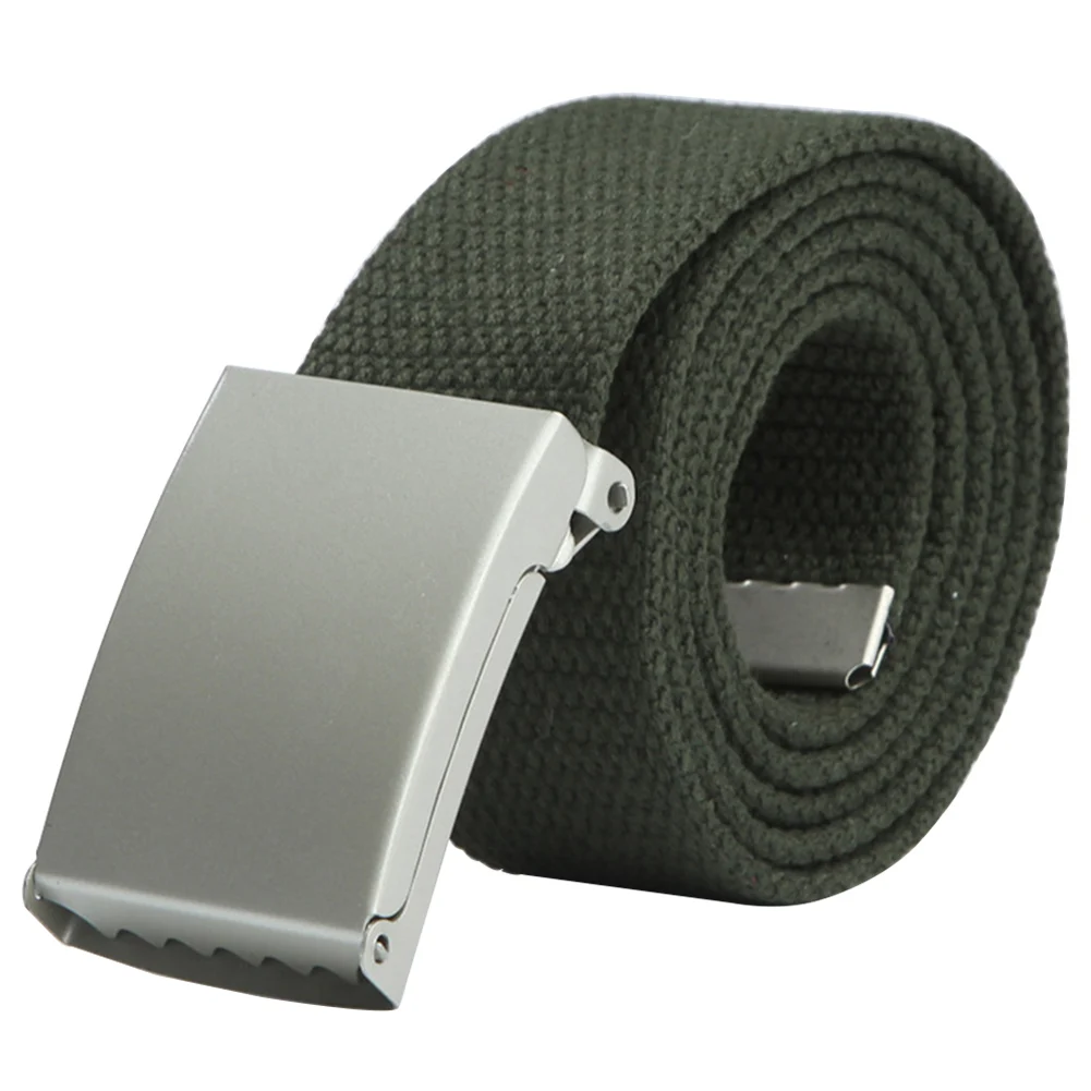 

1pc Buckle Unisex Canvas Belt Cummerbunds Student Waistband For Men And Women