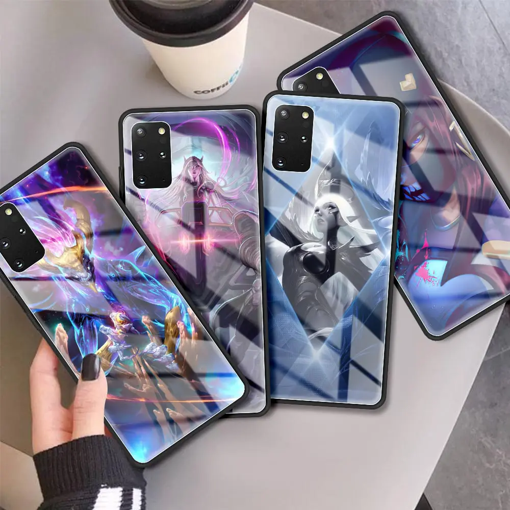 

Glass Case For Xiaomi Redmi Note 9 8 8T 7 Pro 9S K20 K30 Mi Poco X3 NFC 9T 10 Lite 10T Back Phone Cover Shell Lol Hero Akali Tim