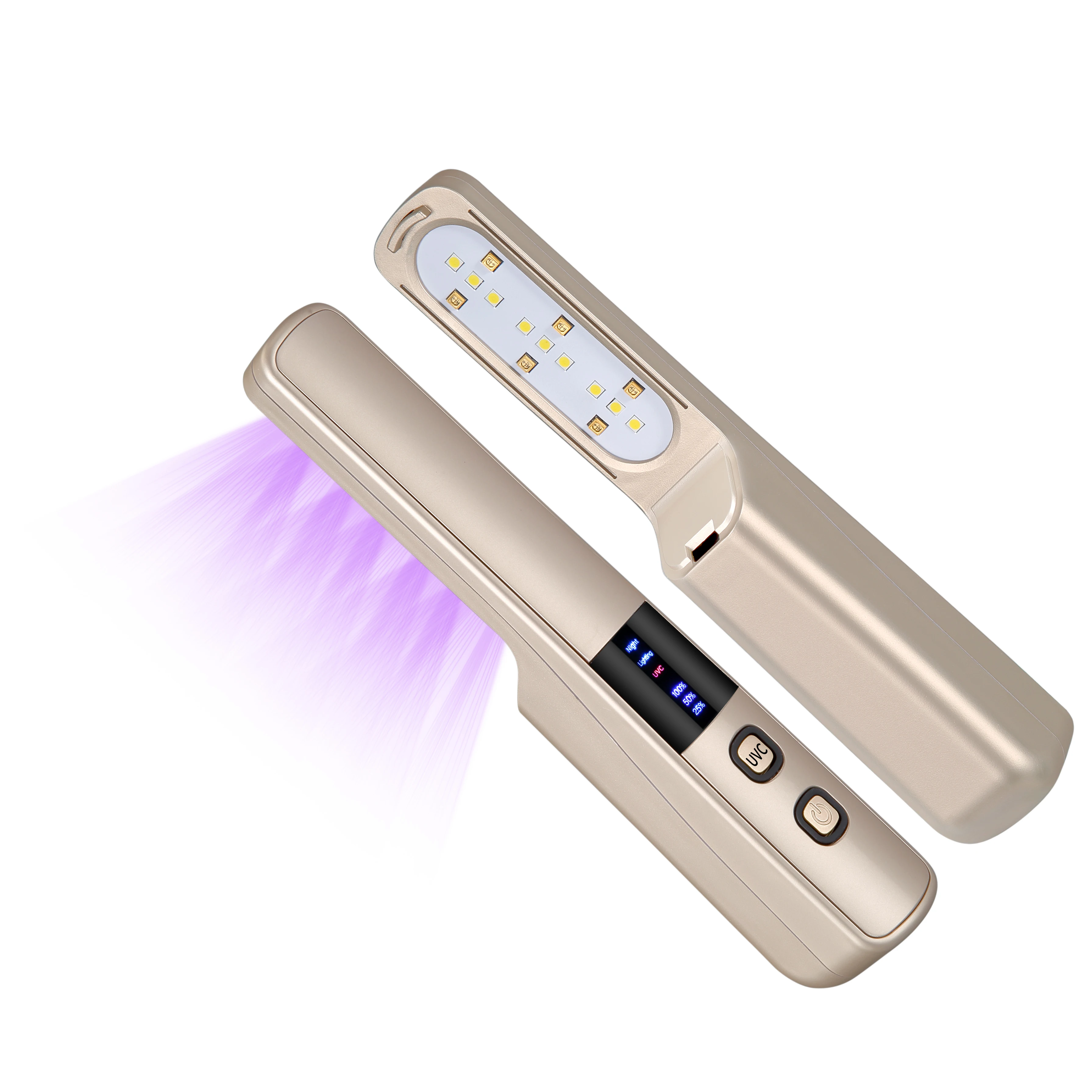 

Multifunctional Handheld Germicidal Lamp With Emergency Lighting USB 5V Mobile Power Bank Flashlight UV-C 265nm Disinfection