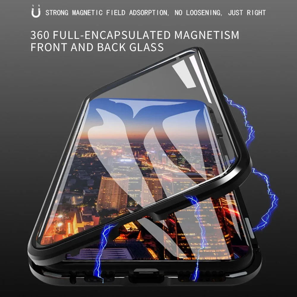 Магнитный двухсторонний стеклянный чехол для телефона IPhone 11 Pro Max X XS
