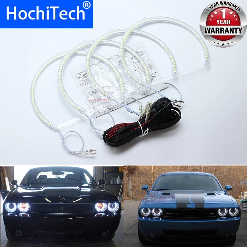 Для Dodge Challenger 2008-2015 ультра яркие красные/зеленые/Белый светодиодный глаза ангела