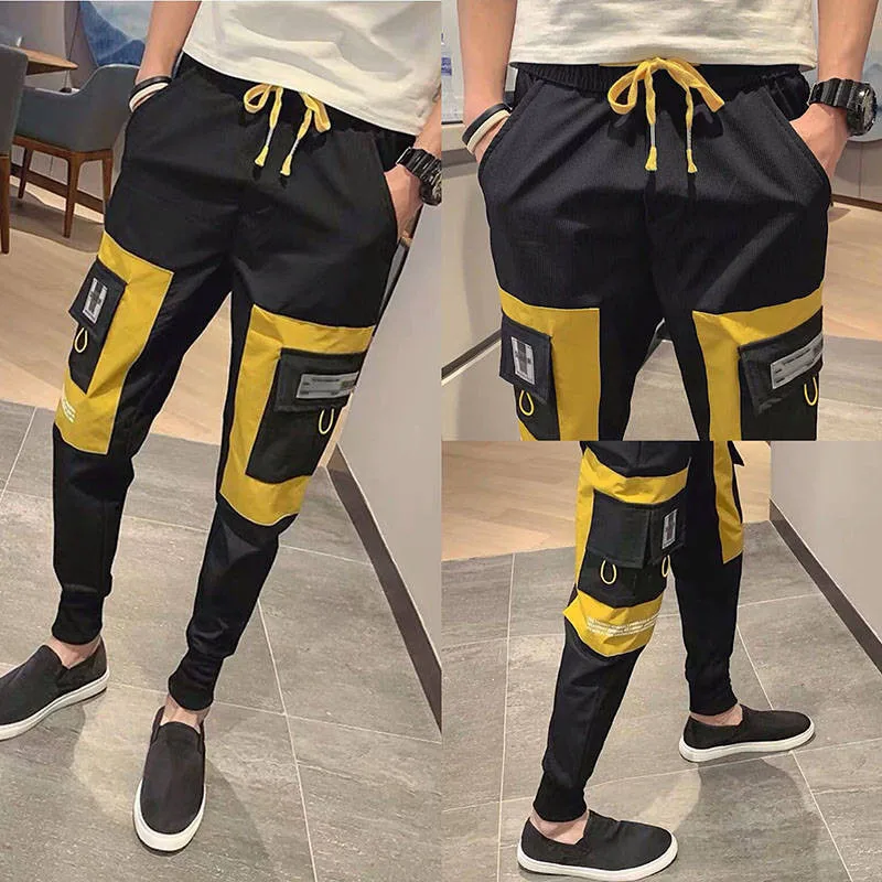 

2019 New Autumn High Treet Pants Men Fashion Brand Trousers Men Streetwear Mens Joggers Pants Cargo Black Kargo Pantolon Males