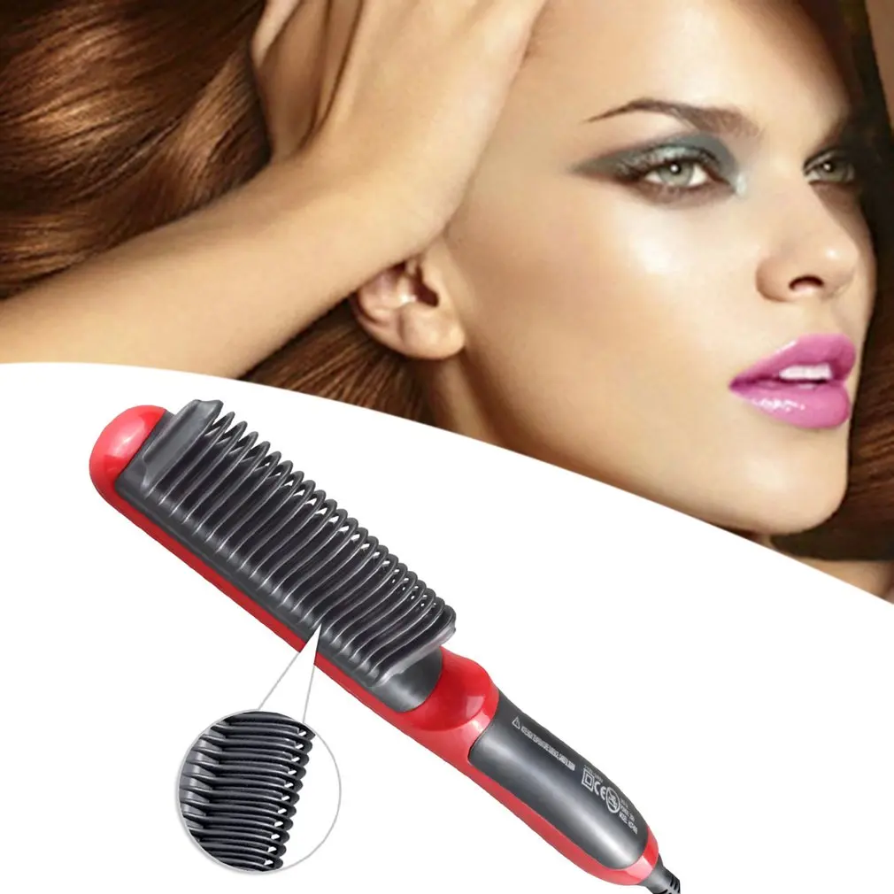 Головка выпрямитель для волос прочная электрическая прямая расческа щетка с ЖК