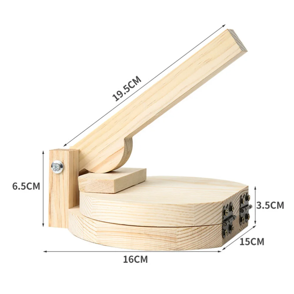 

1pc Wood Dumpling Pressing Tool Dough Presser Dumpling Wrappers Presser (Log Color)