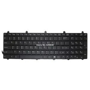 Laptop Keyboard For Sager NP8265 NP8265-S English US black with Backlit and frame new
