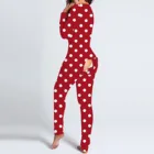 Топы, женское нижнее белье, Женский пижамный комплект в горошек с пуговицами и клапаном, функциональный комбинезон на пуговицах, женская одежда для сна в стиле Харадзюку