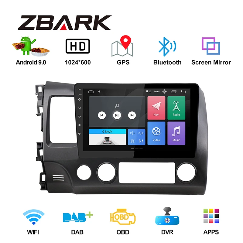 ZBARK 10 1 дюймов HD сенсорный экран автомобиля стерео Мультимедиа Радио плеер Mirrorlink