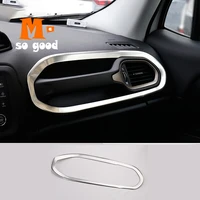 front air outlet decoration cover trim interior car styling accessories car stainless steel 2015 2016 2017 for jeep renegade