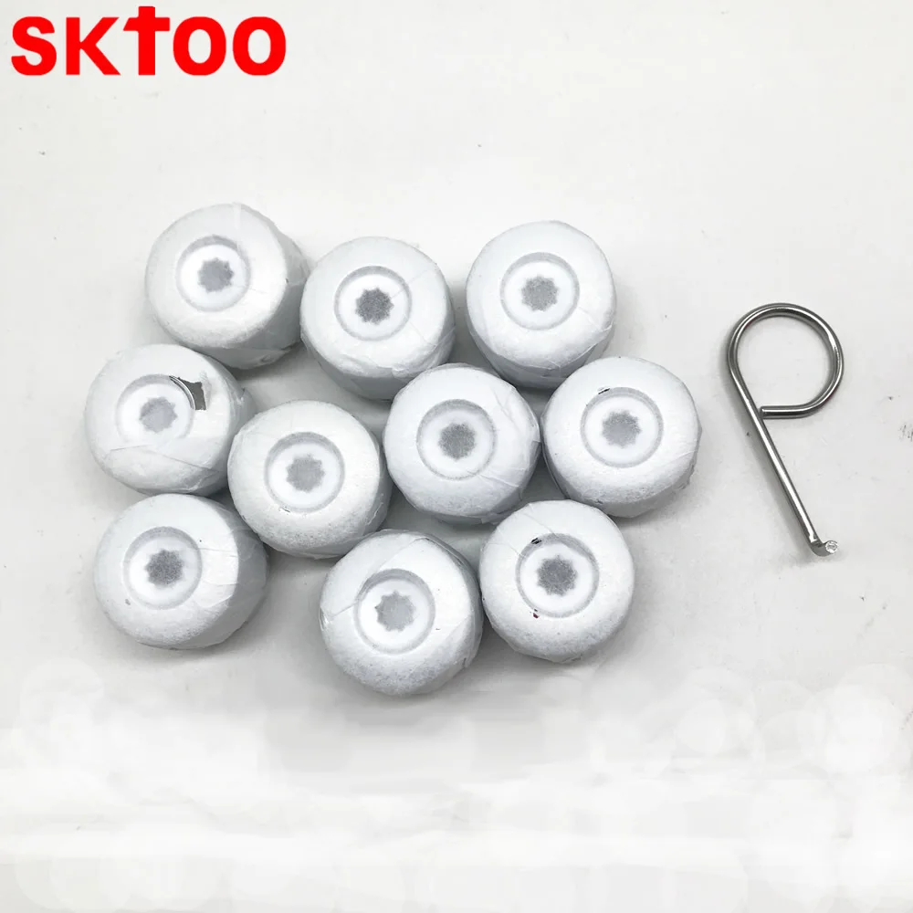 SKTOO 7L6 601 173A 2ZZ 10 шт. хромированный колпачок на гайку болта колеса 7L6601173A для VW Touareg 2004