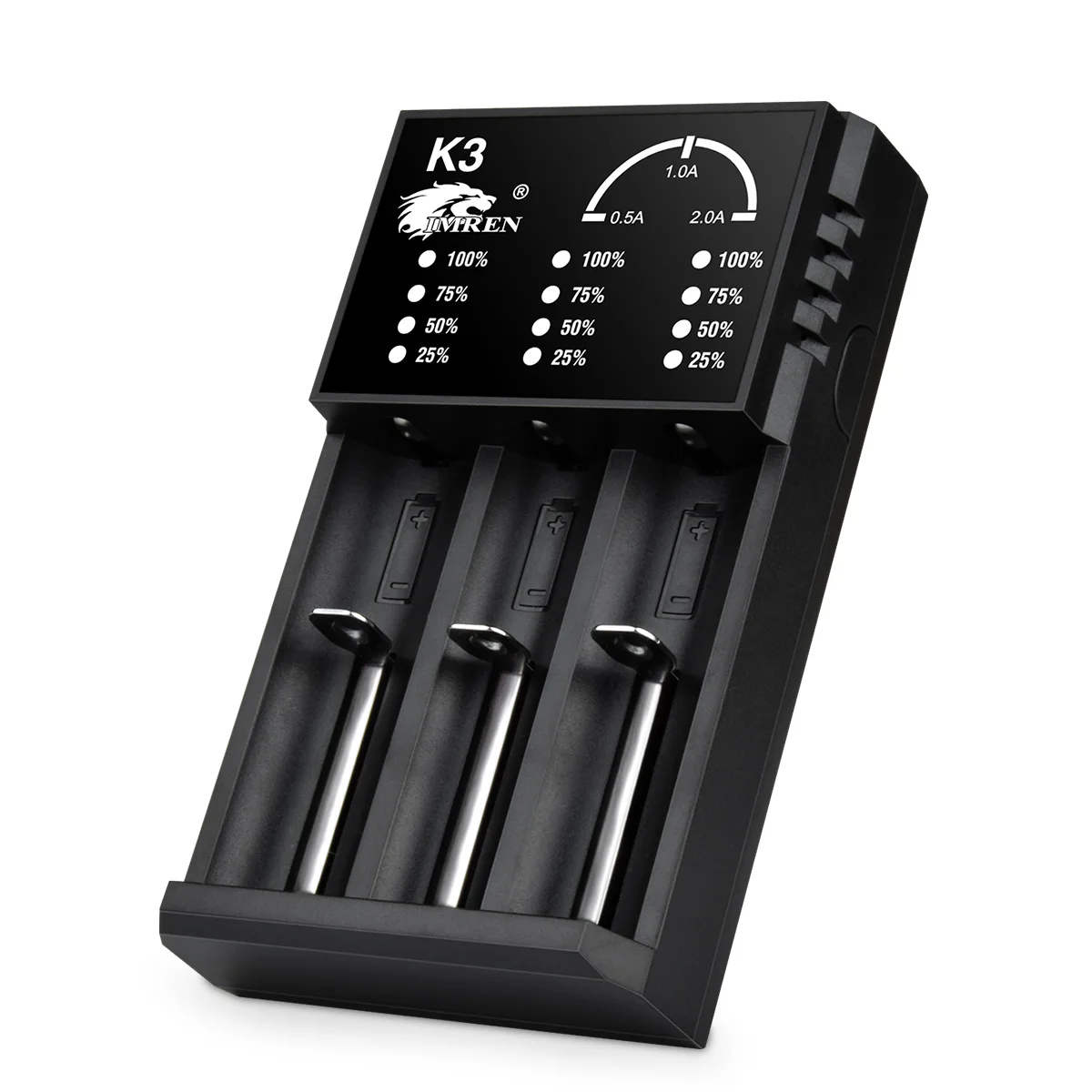 imren k3 usb charger for rechargeable batteries 14500 16650 17650 18650 26650 21700 18350 aa aaa aaaa 3 7v lithium nimh battery free global shipping