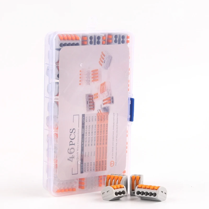 

Boxed Fast Wire Connector Compact Terminal Block Push-in with lever Wiring Connector Electrician Portable For Home DIY Terminals