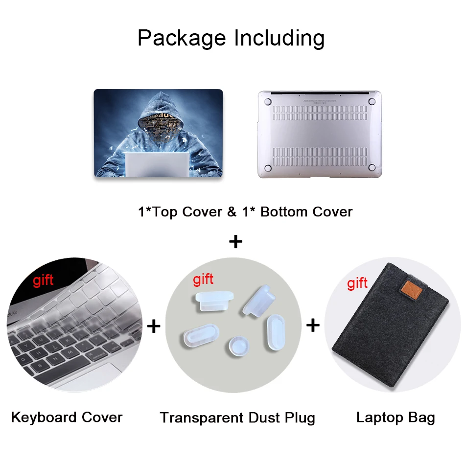 MTT для Apple Macbook Air Pro retina 11 12 13 15 дюймов чехол для ноутбука с сенсорной панелью ПК Жесткий Чехол таинственный хакер чехол для ноутбука