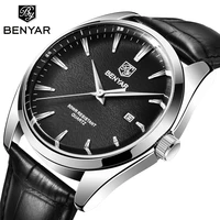 new benyar mens watches top brand luxury men military sport wristwatch leather quartz watch water erkek saat relogio masculino