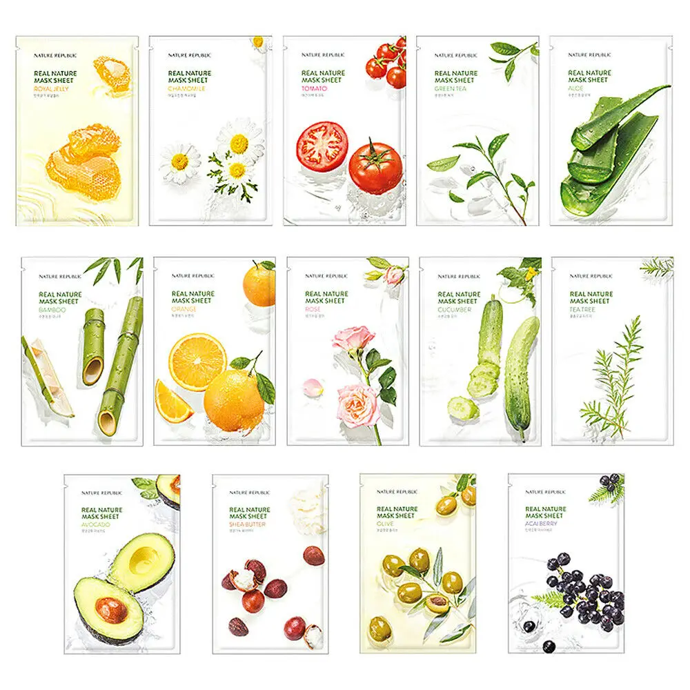 NATURE REPUBLIC Real Nature Тканевая маска 1 шт. маски для лица увлажняющее масло Управление