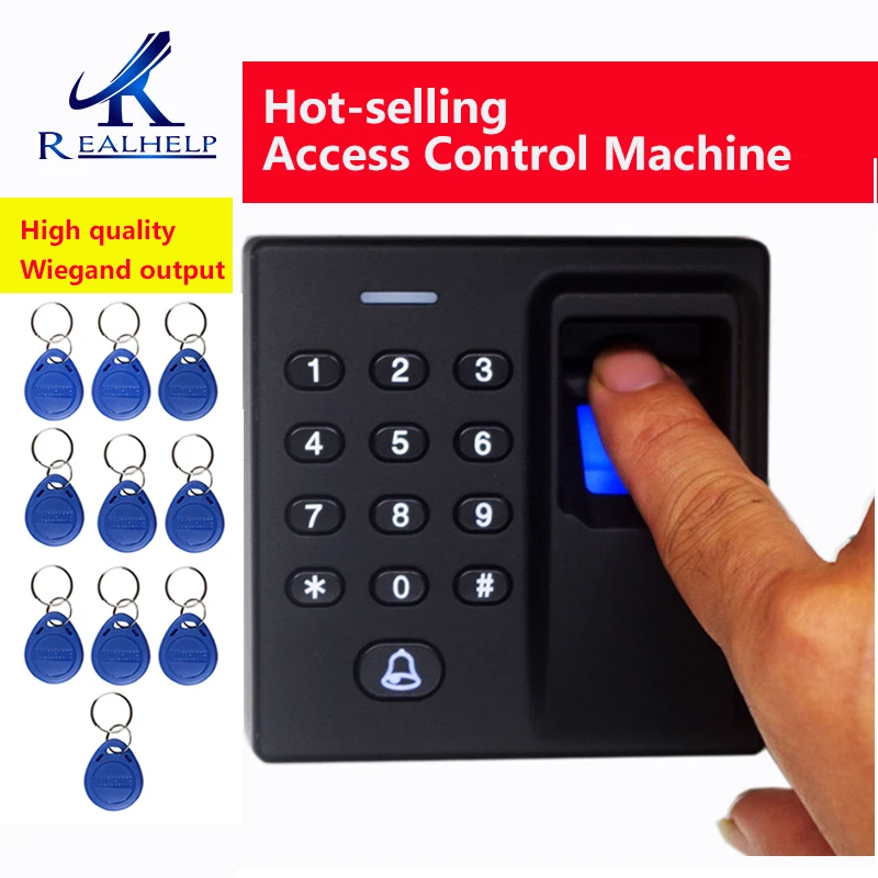 TO-80 and 10pcs tags Высокое качество, открытая дверь, система контроля доступа, сканер отпечатков пальцев, мини FP, контроль доступа, Wiegand выход - Цвет: TO-80 and 10pcs tags