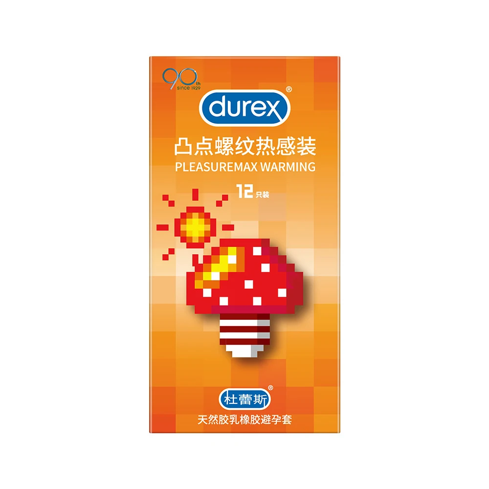 Durex Pleasuremax потепление презервативы лед и огонь смазкой презервативов 52 5 мм 3D в