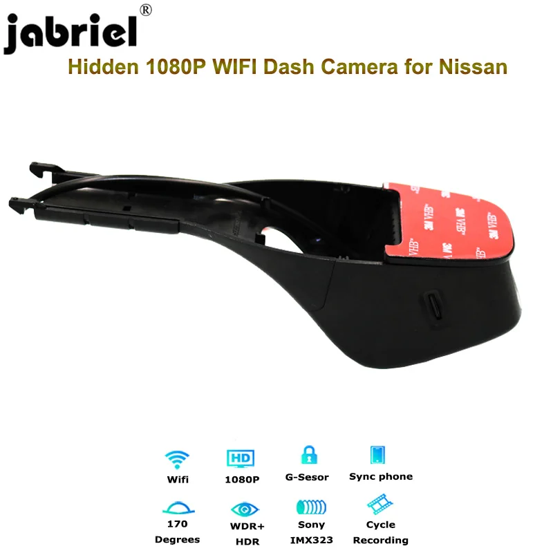 Скрытый Автомобильный видеорегистратор Jabriel 1080P с Wi Fi камера черного ящика для
