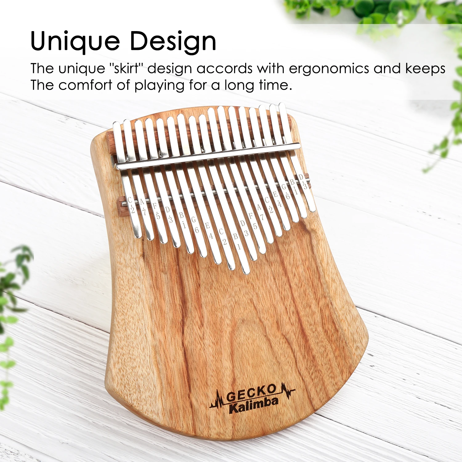 Калимба Gecko 17 клавиш корпус из массива дерева музыкальный инструмент с