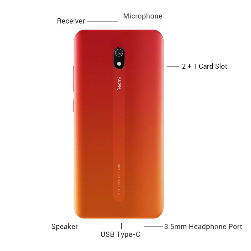 Original Xiaomi Redmi 8A 8 A 4GB RAM 64GB ROM Mobile Phone Snapdragon 439 Octa Core 6.22&quot 5000mAh 12MP Camera Smartphone Type-C |