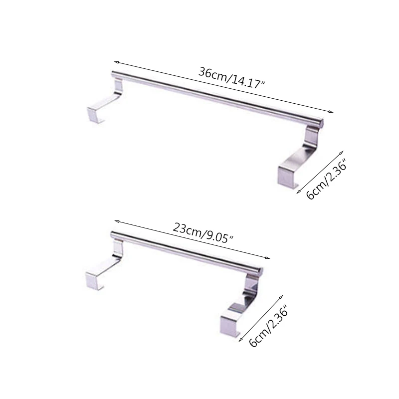 

Stainless Steel Towel Rack Kitchen Bathroom Organizer Door Hanging Rag Hanging Rack Kitchen Towel Bar