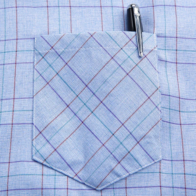 

2020 Men's Plaid Cotton Dress Shirts Male High Quality Long Sleeve Slim Fit Business Casual Plaid Shirt