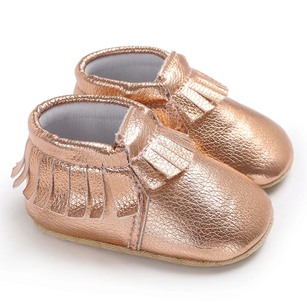 Милые ботиночки для маленьких девочек ботинки с бахромой на мягкой подошве