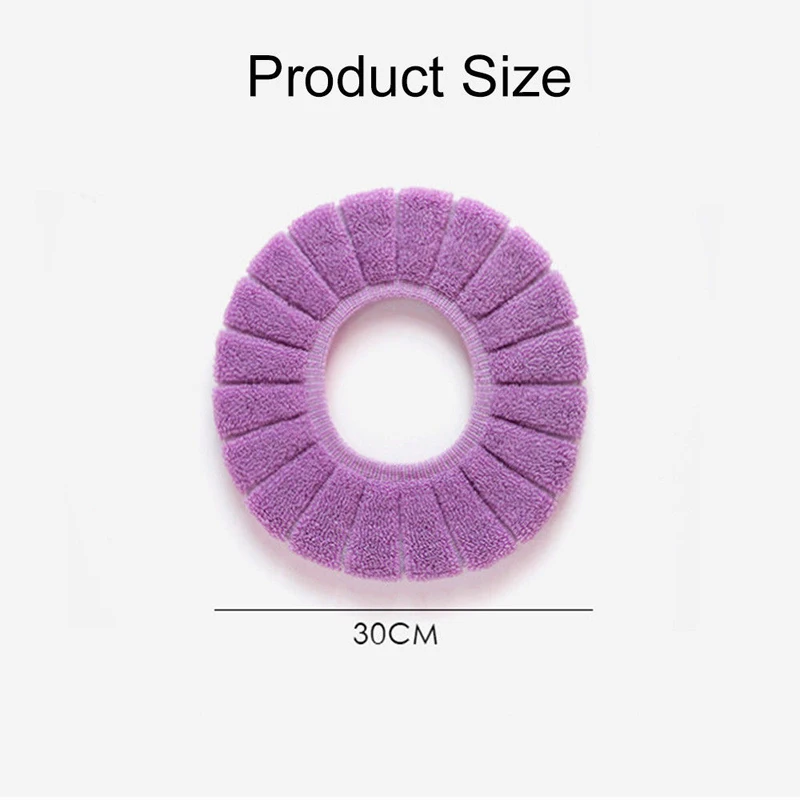 Однотонный Теплый Бархатный коралловый чехол для унитаза ванной комнаты с