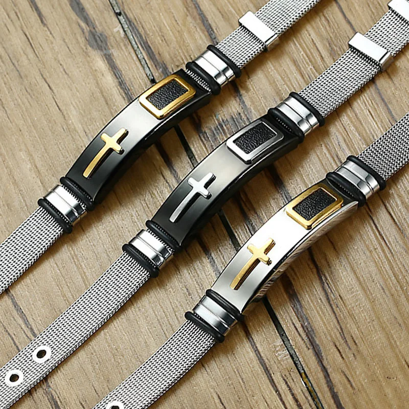 Браслет Vnox для женщин и мужчин браслет часов дизайнерский из нержавеющей стали