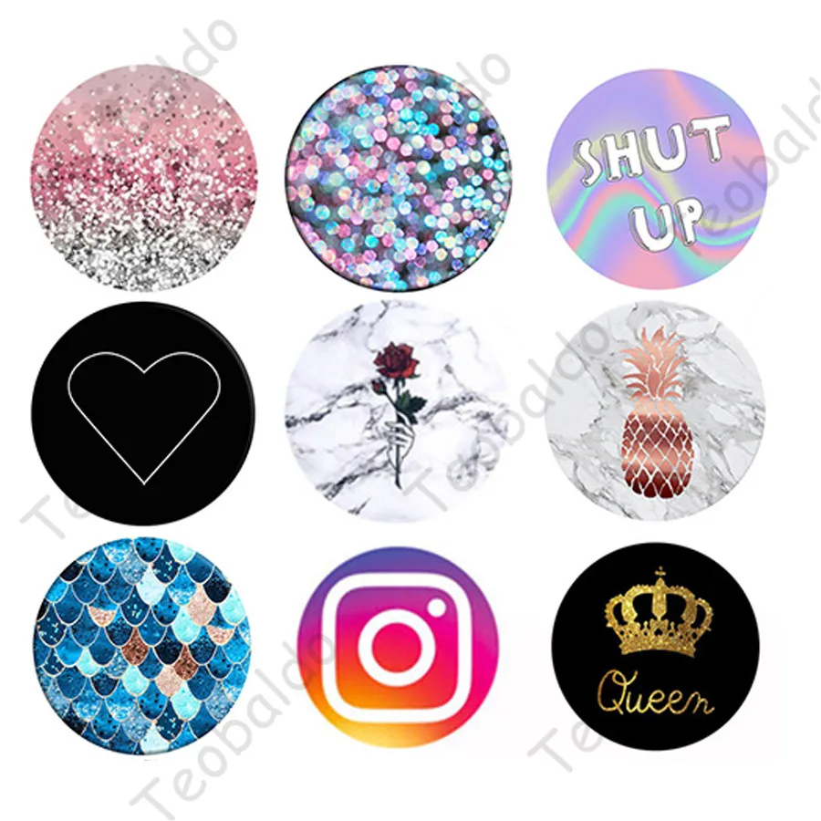 Мраморные Подставки для телефона с листьями животных гибкое складное устройство