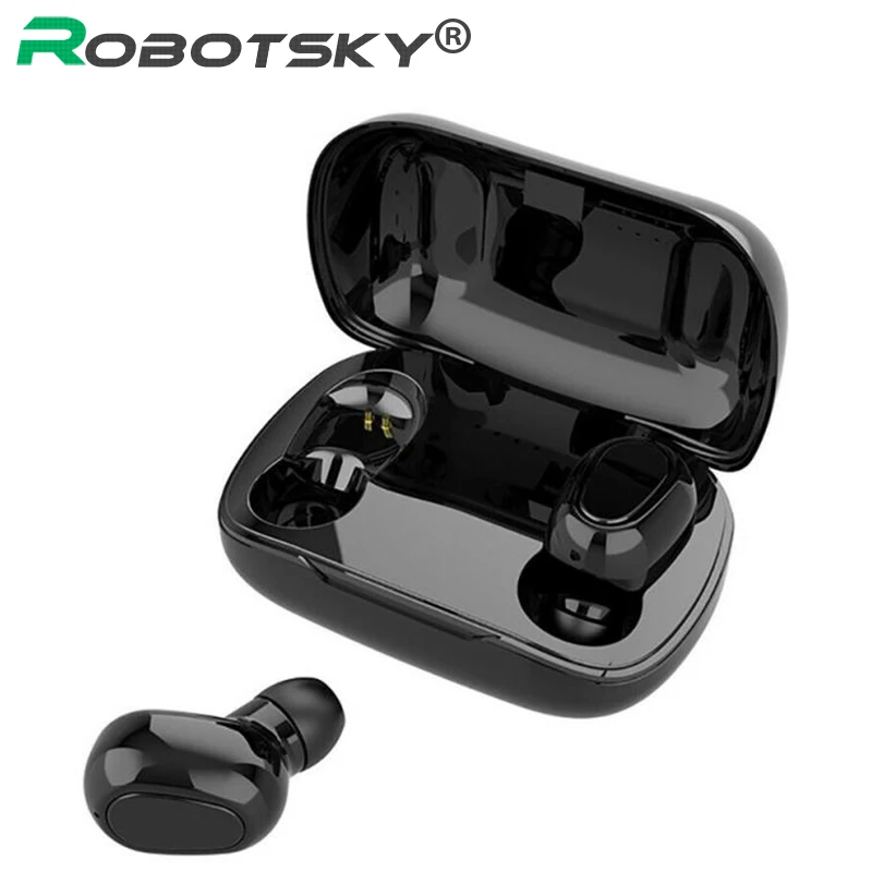 Новый L21 наушники вкладыши TWS с Беспроводной Bluetooth со светодиодными огнями V5.0 Hi Fi