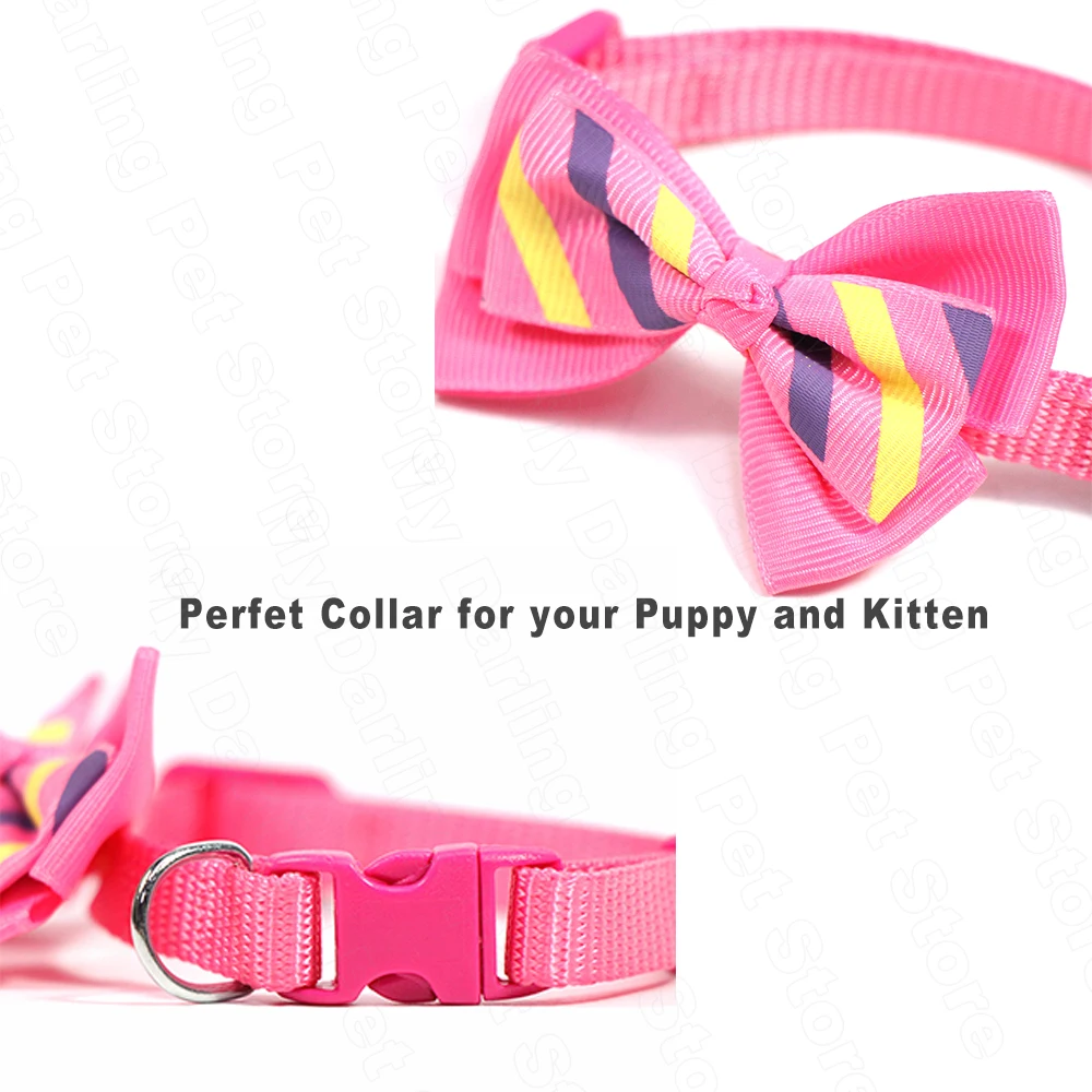 Ошейник для кошек стразы кожа милый отколовшийся ошейник галстук-бабочка