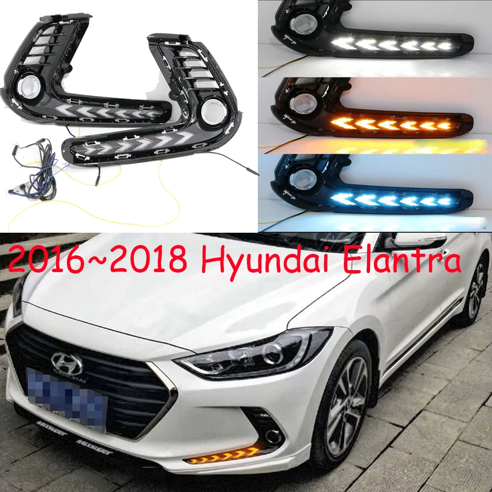 Динамический автомобильный бампер 2016 ~ 2018 года для Hyundai Elantra дневсветильник