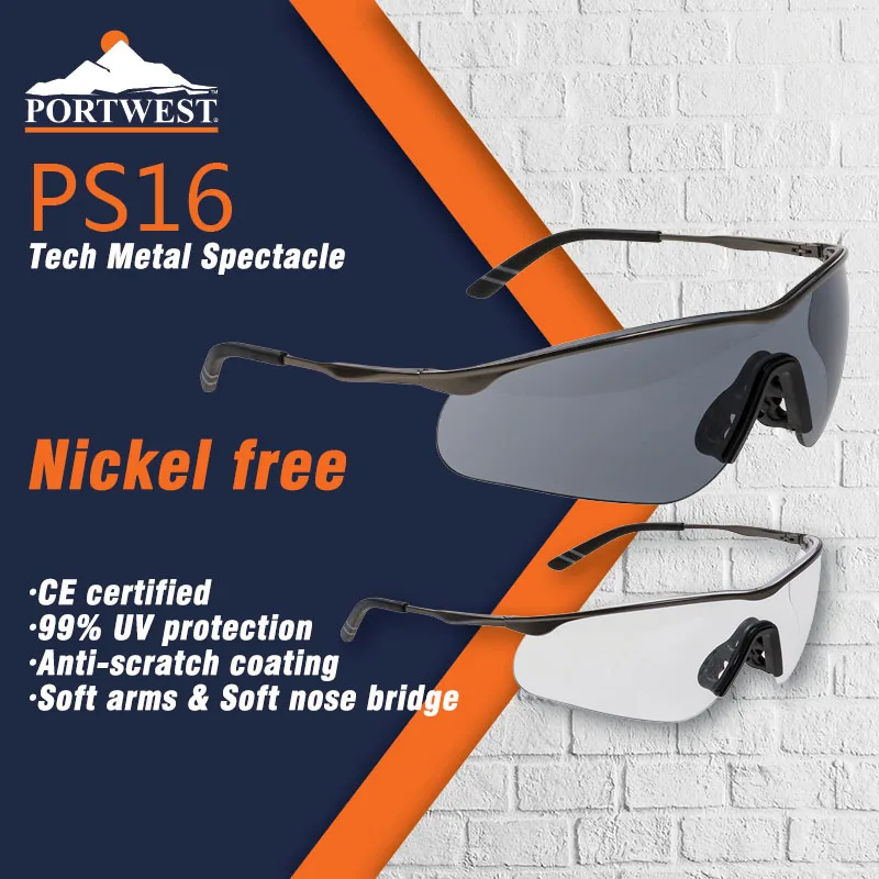 

Postwest Protective Glasses Anti-scratch, Dust-proof and Splash-proof Tech Metal Spectacle UV protection Safety Goggles
