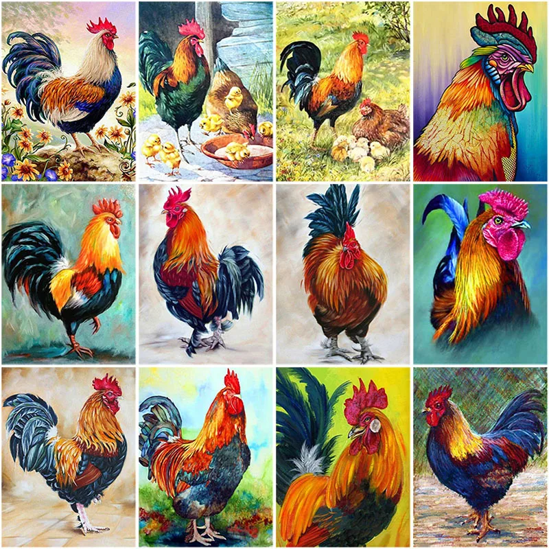 5D DIY алмазная живопись курицей полная круглая дрель ферма пейзаж Вышивка