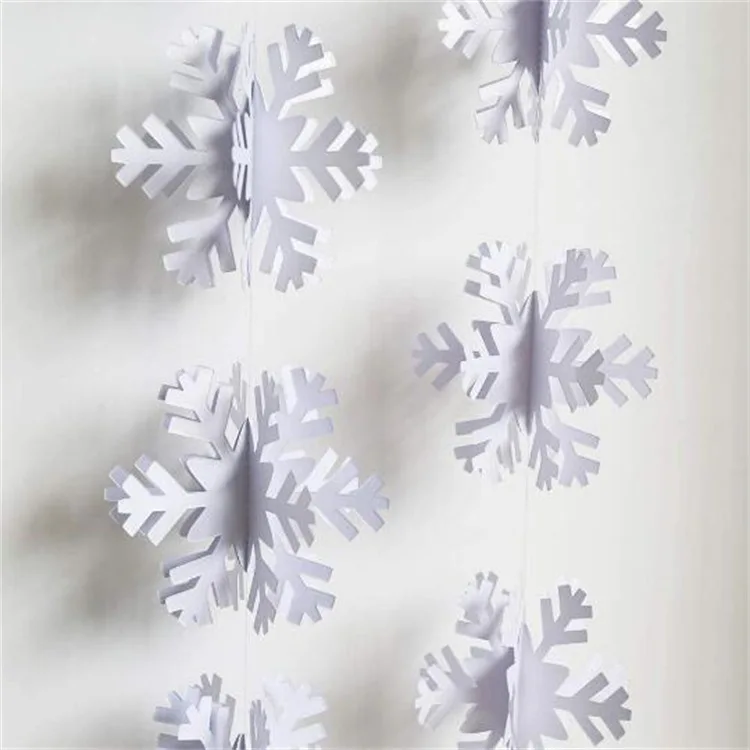 3D Гирлянда снежинка гирлянда подвеска украшения для рождественской елки