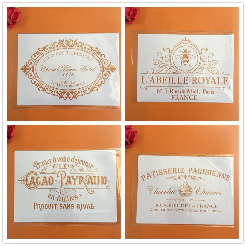 Формы для рисования на дереве ткани стенах штамповочных фотоальбомов тисненых