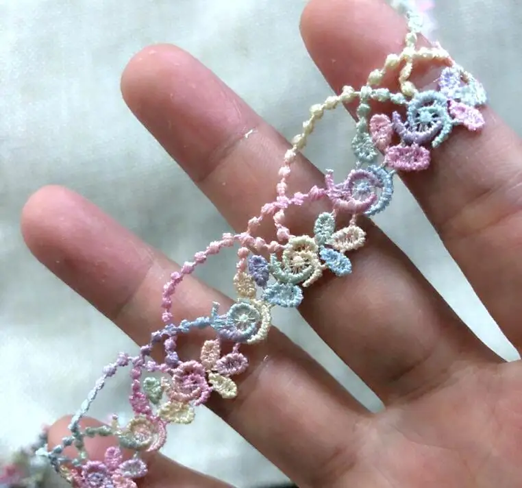 1 м/лот 2 см аксессуары для одежды своими руками красочная кружевная отделка