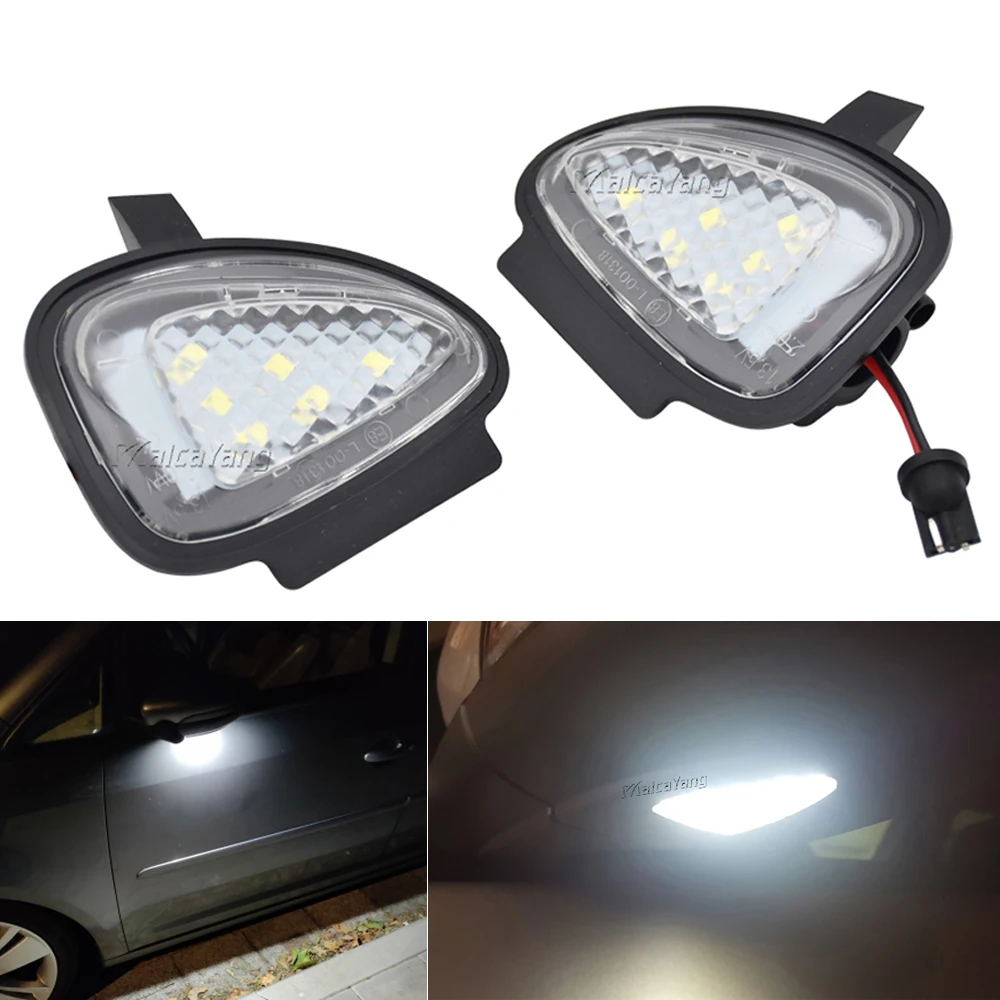 

2x Error Free White Led Under Side Mirror Puddle Light Welcome Lamp For VW Golf 6 MK6 Cabriolet GTI 2009-2019 Touran 2011-2014