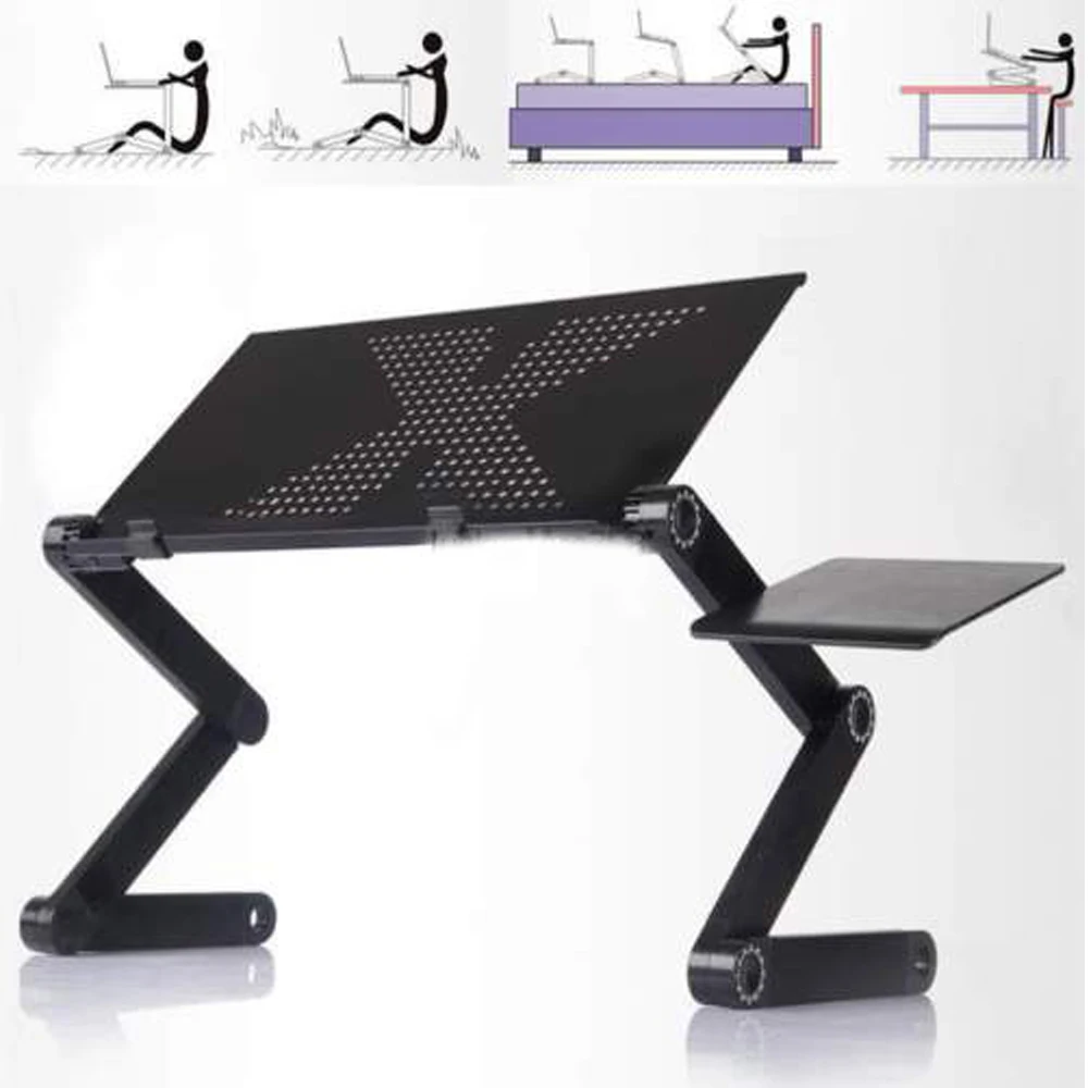 

Portable Folding Laptop Table 48 x 26cm USA Stock Sofa Bed Office Laptop Stand Desk Computer Notebook Bed Table