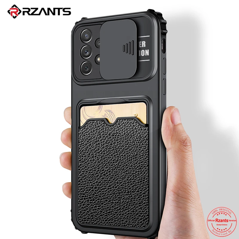 Rzants For Samsung Galaxy A32 A52 A72 4G 5G Case Slide Camera Protector Shockproof Card Slot Holder Wallet Phone Cover | Мобильные