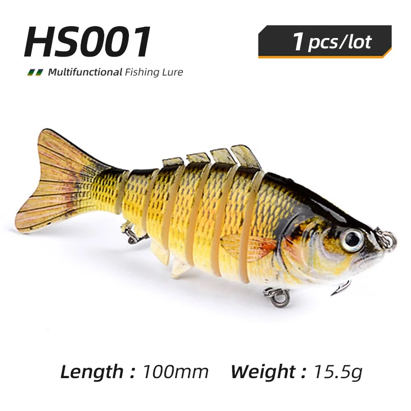 

Ardea Jointed Lure 100mm 15.5g fishing bait Black minnow Sinking Wobblers Crankbait Swimbait Hard Artificial Tackle Lure