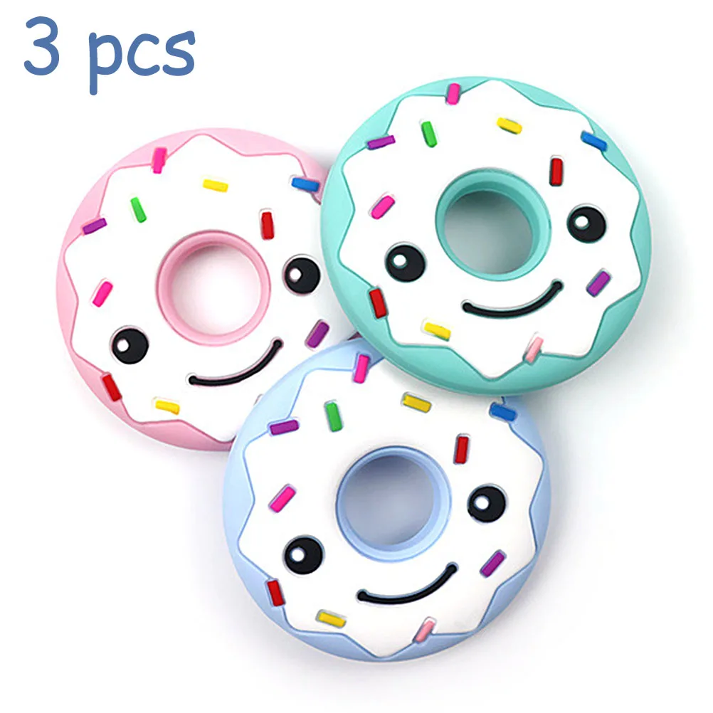3 предмета в комплекте для маленьких пончики Еда Класс силиконовый Прорезыватель