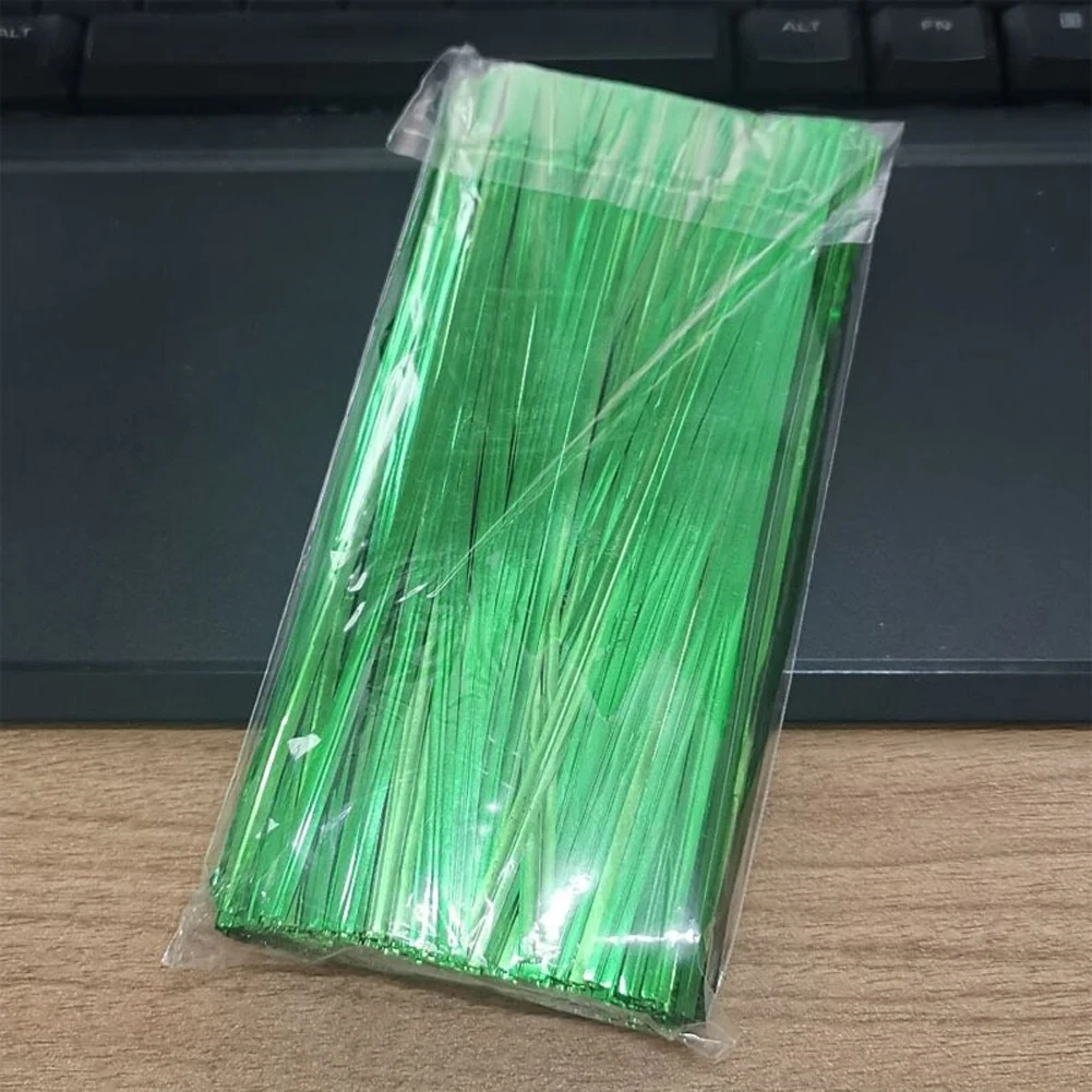 

800pc Plant Twist Tie Sturdy Green Coated Wire for Gardening Reusable Cable Plan for Gardening and Office Organization Home
